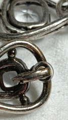 Lanvin Paris Gunmetal Color Clear Huge Crystal Drop Dangle Clip on Earrings