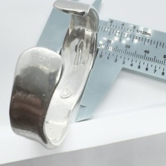 Solid VTG Carolee Sterling Silver cuff bracelet ~38.1 Grams/L 6.25in