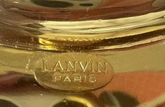 Vintage Lanvin Paris Gold Tone Cross Necklace 29 Inches Long with 4 Inch Pendant