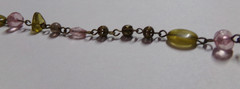 Vintagek Pink & Yellow Beads & Gold Tone 17.5″ Necklace – VCLM