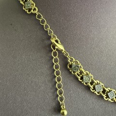 Vintage Two-tone Chain Link Choker Necklace 20″-Adjustable Bold Reversible