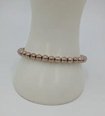 VTG 925 MO Ball Bead Bracelet Unisex 7.5in Sterling Silver 7gtw Thick Sturdy