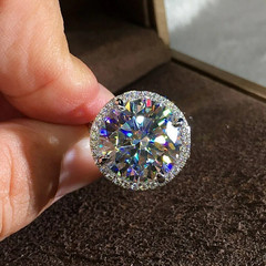 3.50Ct Lab Created Round Cut Diamond Halo Engagement Ring 14K White Gold Plated