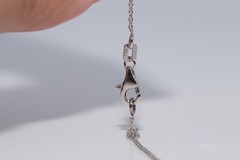 Antique Circa 1920s Art Deco 18k Gold Natural Diamond Pendant Necklace