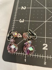 VTG NECKLACE LOT Rhinestones AB Pink Clear Red Black Gold Tone VOGUE NAPIER