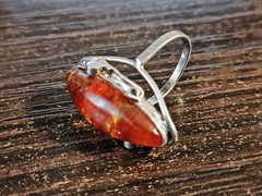 Vintage Soviet women’s ring with a non-precious metal stone women’s jewelry USSR