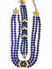 RARE Lanvin Germany Signed Couture Statement Necklace Bracelet Designer Set