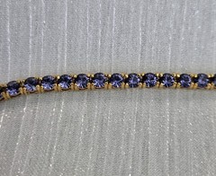 JOAN RIVERS Vintage Purple Lavender Crystal Rhinestone Tennis Bracelet 7.5″