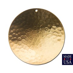 Hammered Dapped Domed Circle Pendant 35mm (4)