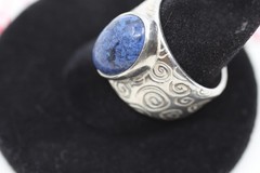Lapis Blue Gemstone Ring Sterling Silver