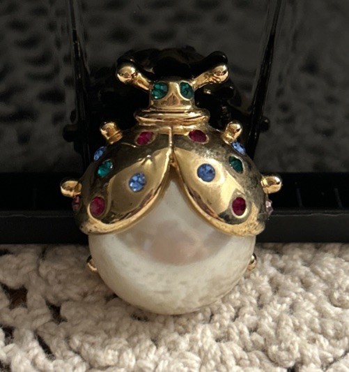 Vintage Marvella Ladybug Brooch Excellent Condition