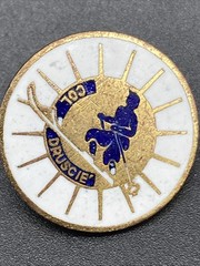 Vintage Col Druscie Cortina Italy Ski Pin Enamel Skier Dolomites 1950s 1960s