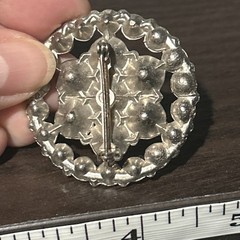 7 OLD ANTIQUE VICTORIAN MIXED METALS RHINESTONE FILIGREE PINS BROOCH