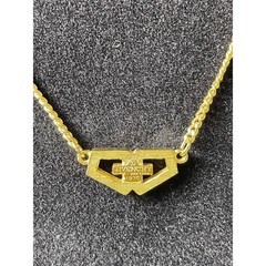 Vintage 1979 Givenchy Gold Plated GG Logo Necklace 15.5 in Women Jewelry COA