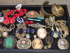 Vintage Rhinestones Designer Costume Jewelry Lot