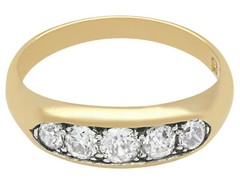 Vintage 0.80 Ct Diamond and 18k Yellow Gold Dress Ring