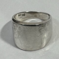 Vintage FAS Sterling Silver 925 Wide Tapered Band Ring Chunky 8.9g Sz 10.5 Thai