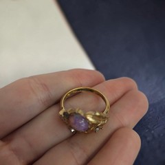 Vintage Gold Tone Cocktail Ring Set Teal, Faux Opal Sarah Coventry & Fire Flower