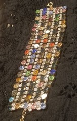 BIJOUXMG, Vintage Rhinestone Bracelet, 1950s