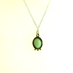 Vintage Fire Opal Pendant Neclace 925 Silver .75*18