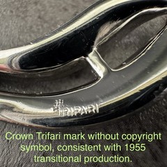 Vintage 1955 Crown Trifari Rhinestone Necklace Alfred Philippe J Hook Choker