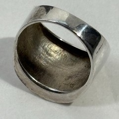 Vintage FAS Sterling Silver 925 Wide Tapered Band Ring Chunky 8.9g Sz 10.5 Thai