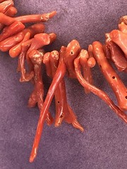Red Branch Coral Necklace Beachwear 33 grams- 17 Inches Vintage