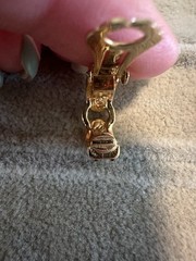Vtg Signed Swan Swarovski Cuff Huggy Gold Tone Rhinestone Clip On Earrings