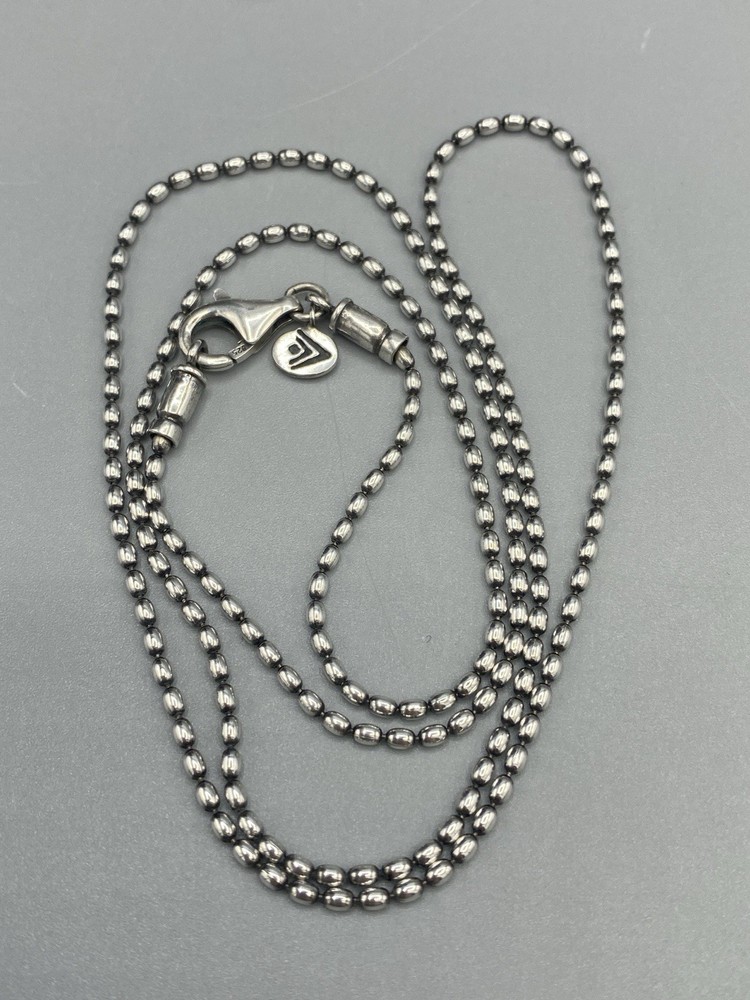 Vintage Sterling Silver Silpada Heavy Sturdy Ball Bead Chain Necklace 25″
