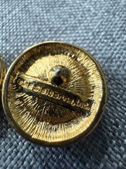 Vintage Faux Pearl Liz Claiborne Pierced Earrings Gold Tone Cocktail Career