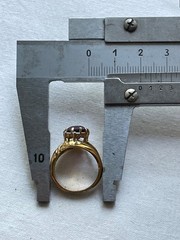 Vintage 17mm size (6.5 in USA) fancy ring 14k gold filled USA made