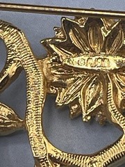 Vintage Avon Garden Of Eden Brooch Collar Pin Vine Bee Butterfly Edwardian Style
