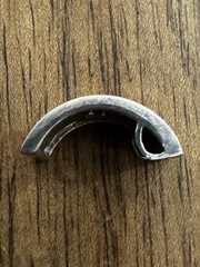 Vintage NF 925 Thailand Sterling Silver Modernist Slider Pendant Cuff Charm 3.6g