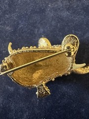 VTG JOMAZ (Josheph Mazer)-ELEPHANT Crystal Rhinestone Figural Pin / Brooch-HaPpY