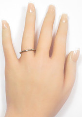 Antique Art Deco Unisex 1920’s Belais Wedding Band 18KW Ring Sz 9.25 UK-S 1.94MM
