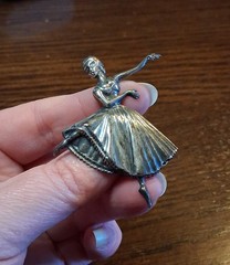 Vintage Lang Sterling Ballerina Dancer Brooch Pin 7g See Pics/Description