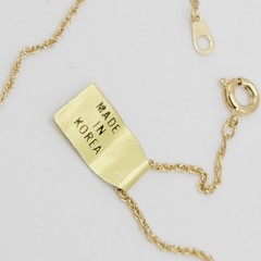 Barrel Pearl Neutral Tone Gold Plated Station Necklace Vtg Korea 24 Inch w Tag