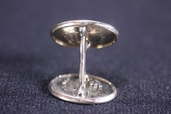 Antique PSM Phillip-Simons Co Belais 14K White-Gold-Front Cufflinks Oval Shape