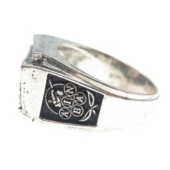 925 Sterling Silver Vintage 1978 Mondiale Baseball Oxidized Ring Size 11.75