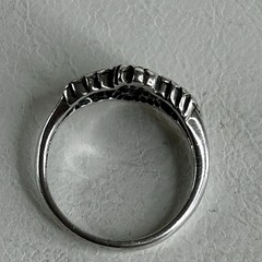 Vtg Sterling Silver Grapes and Grape Leaves Ring Wheeler Signed WM Size 7