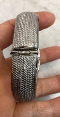 VTG Chateau Swiss Silver Tone Faux Turquoise Hidden Dial Bangle Bracelet Watch