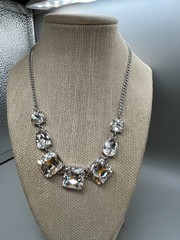 Paparazzi 18 inch clear Choker Faceted Necklace bl01