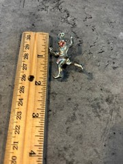 Brooch Pin Jewelry Clown Vintage Silver Tone Jester Elf Mardi Gras Figural