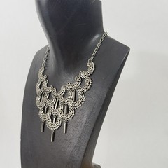 Vintage 1970s Sarah Coventry Charisma Bib Necklace, Fringe Statement Necklace