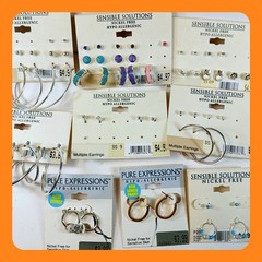 Lot Vintage Y2K Sensible Solutions Earrings Studs Hoops Nickel Free Deadstock