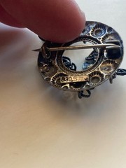 vintage norwegian Solje wedding brooch stamped 830 S.M.