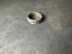 3.93g Vintage Sterling Silver 925 Braided Band Ring Boho Stackable M Size 4.5
