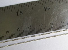 18in VINTAGE STERLING SILVER ITALY 925 FINE CURB LINK CHAIN 1mm 1.3g