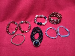 Lot Of 4 Pair Of True One Owner Vintage Stretchy Bracelets