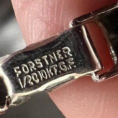 Custom Vintage 10k White & Yellow Gold Filled Bracelet,Vtg Czech Carnival? Glass